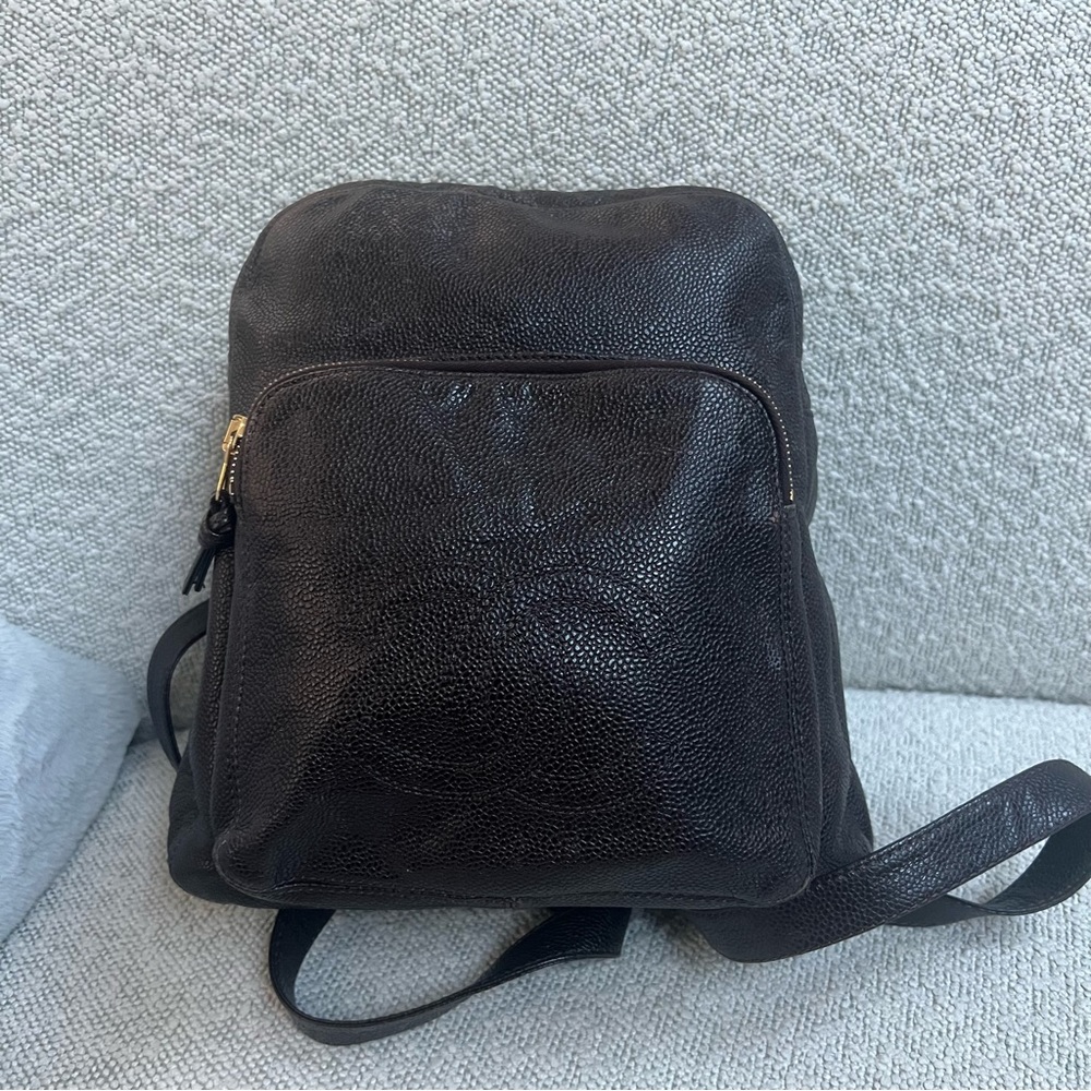 Vintage Chanel Pebble Leather Backpack